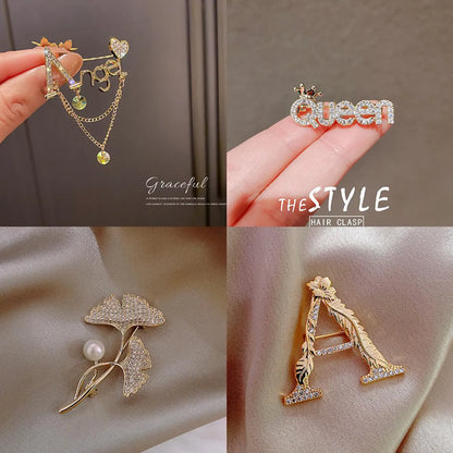 Ethnic Style Animal Letter Heart Shape Alloy Plating Artificial Gemstones Women'S Brooches 1 Piece