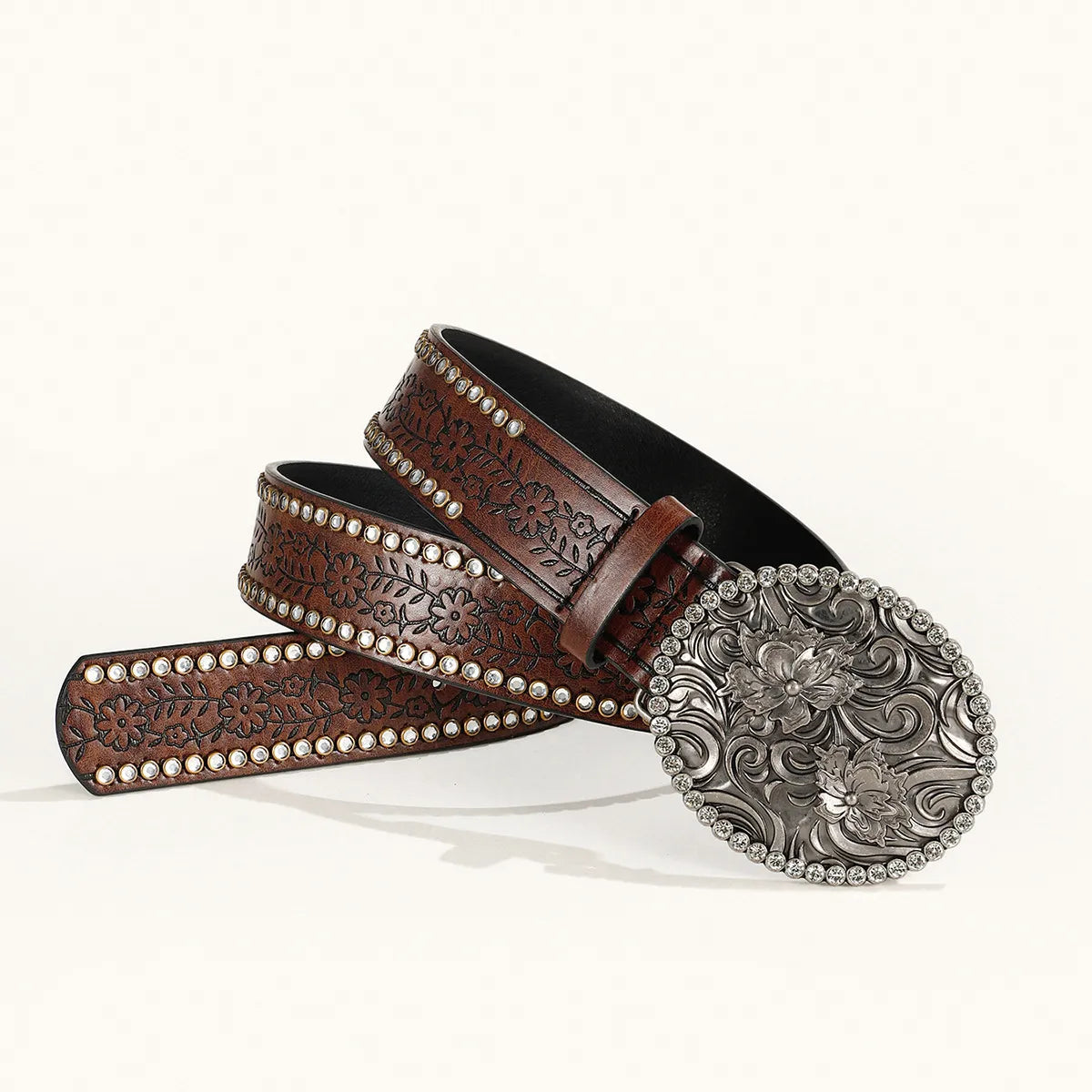 Ethnic Style Bohemian Bull Head Pu Leather Alloy Unisex Leather Belts