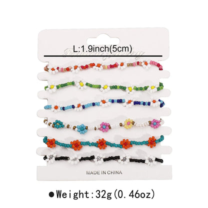 Ethnic Style Bohemian Flower Seed Bead Wholesale Bracelets