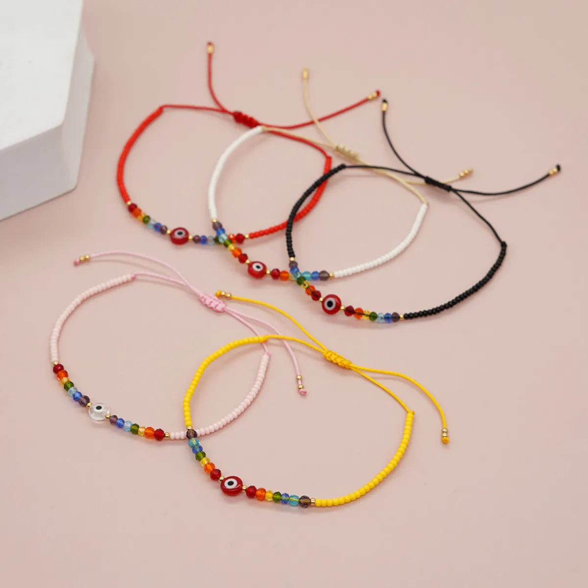 Ethnic Style Bohemian Geometric Eye Glass Beaded Women's Bracelets