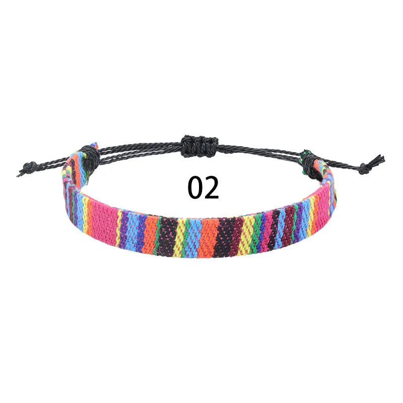 Ethnic Style Bohemian Geometric Mixed Materials Wholesale Drawstring Bracelets