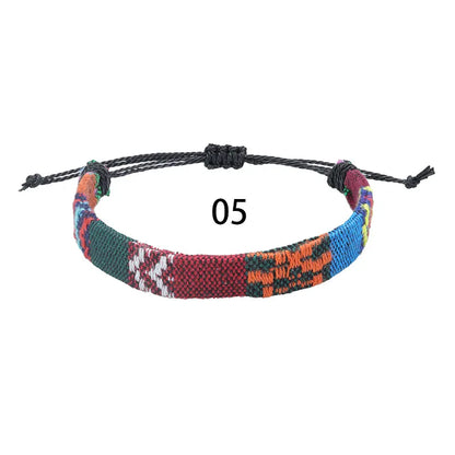 Ethnic Style Bohemian Geometric Mixed Materials Wholesale Drawstring Bracelets