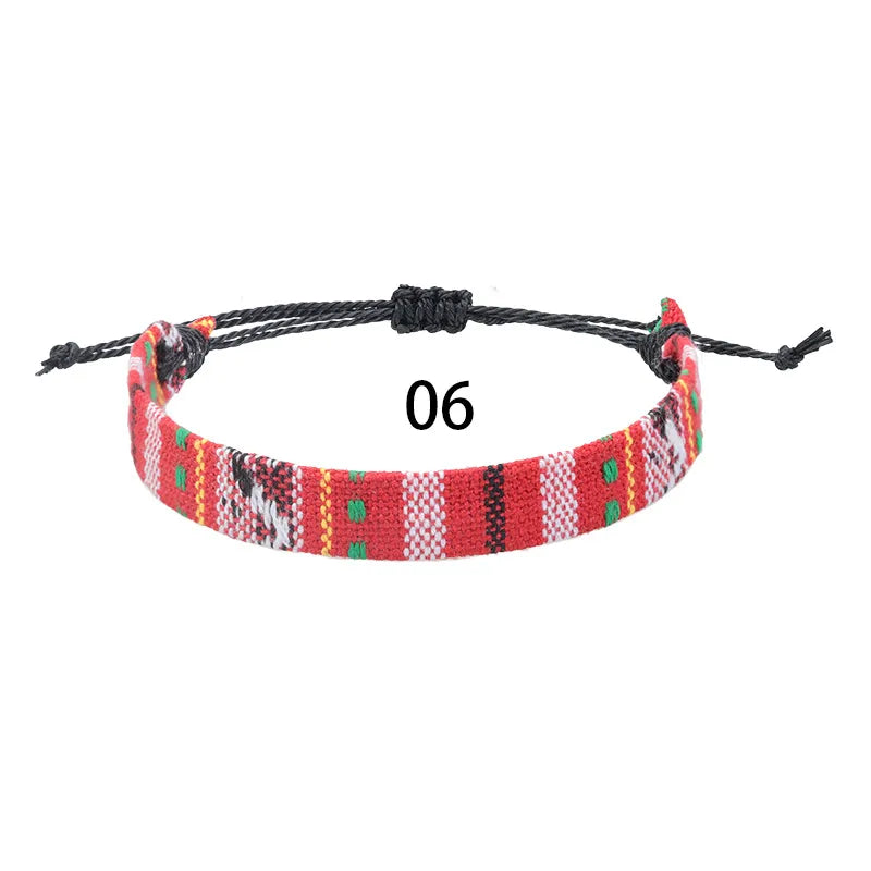 Ethnic Style Bohemian Geometric Mixed Materials Wholesale Drawstring Bracelets