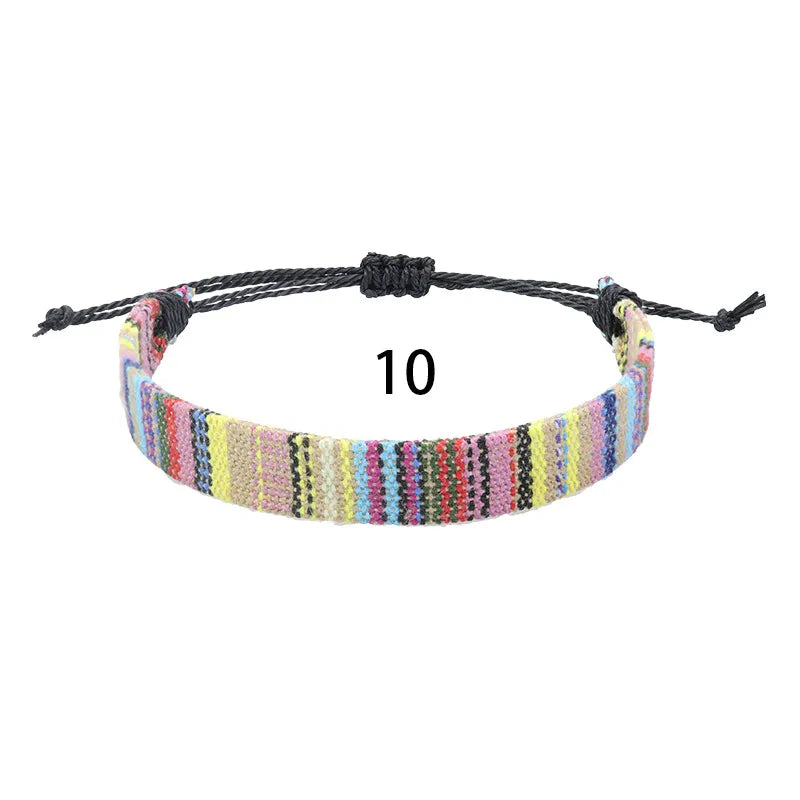 Ethnic Style Bohemian Geometric Mixed Materials Wholesale Drawstring Bracelets