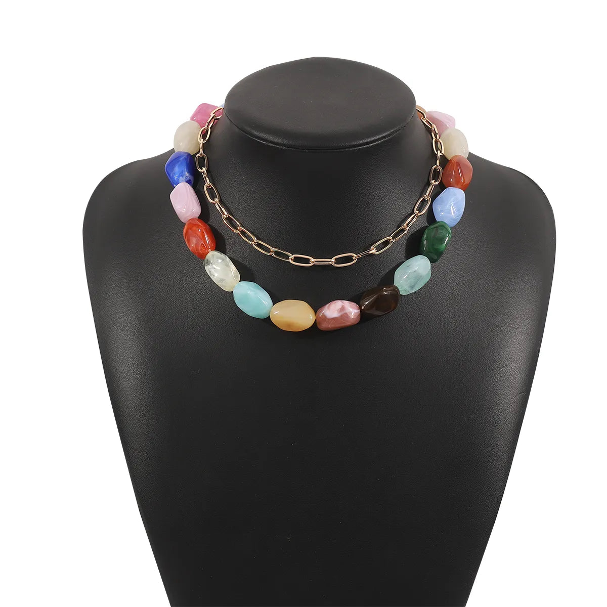 Ethnic Style Bohemian Geometric Resin Iron Wholesale Necklace