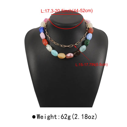 Ethnic Style Bohemian Geometric Resin Iron Wholesale Necklace