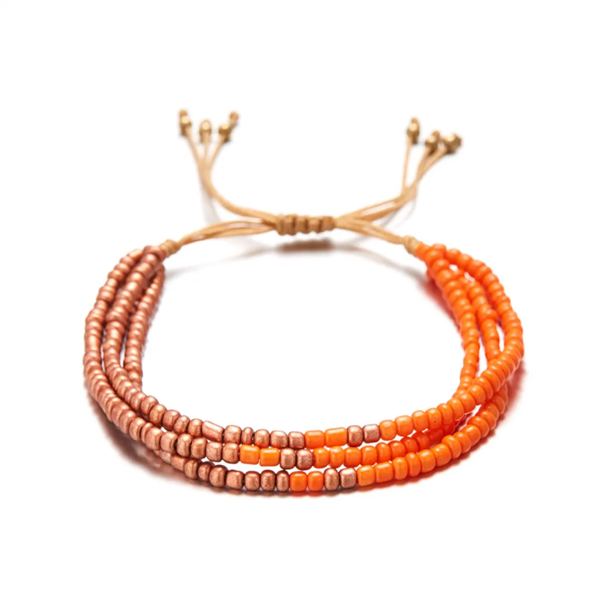 Ethnic Style Bohemian Geometric Seed Bead Rope Beaded Knitting Unisex Bracelets