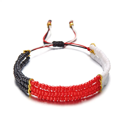 Ethnic Style Bohemian Geometric Seed Bead Rope Beaded Knitting Unisex Bracelets