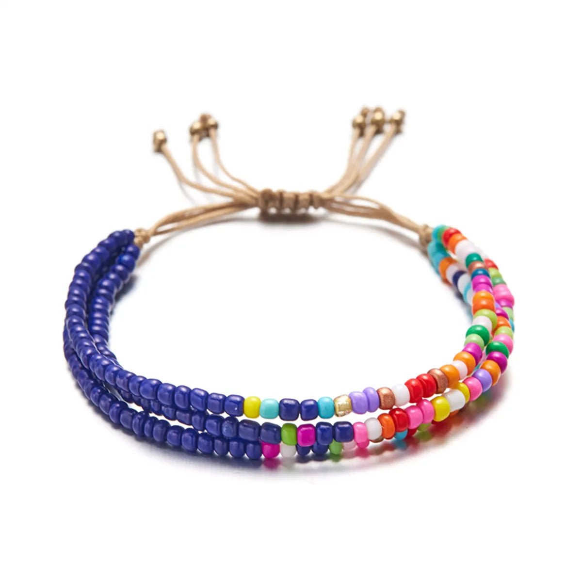 Ethnic Style Bohemian Geometric Seed Bead Rope Beaded Knitting Unisex Bracelets