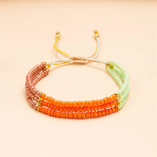 Ethnic Style Bohemian Geometric Seed Bead Rope Beaded Knitting Unisex Bracelets