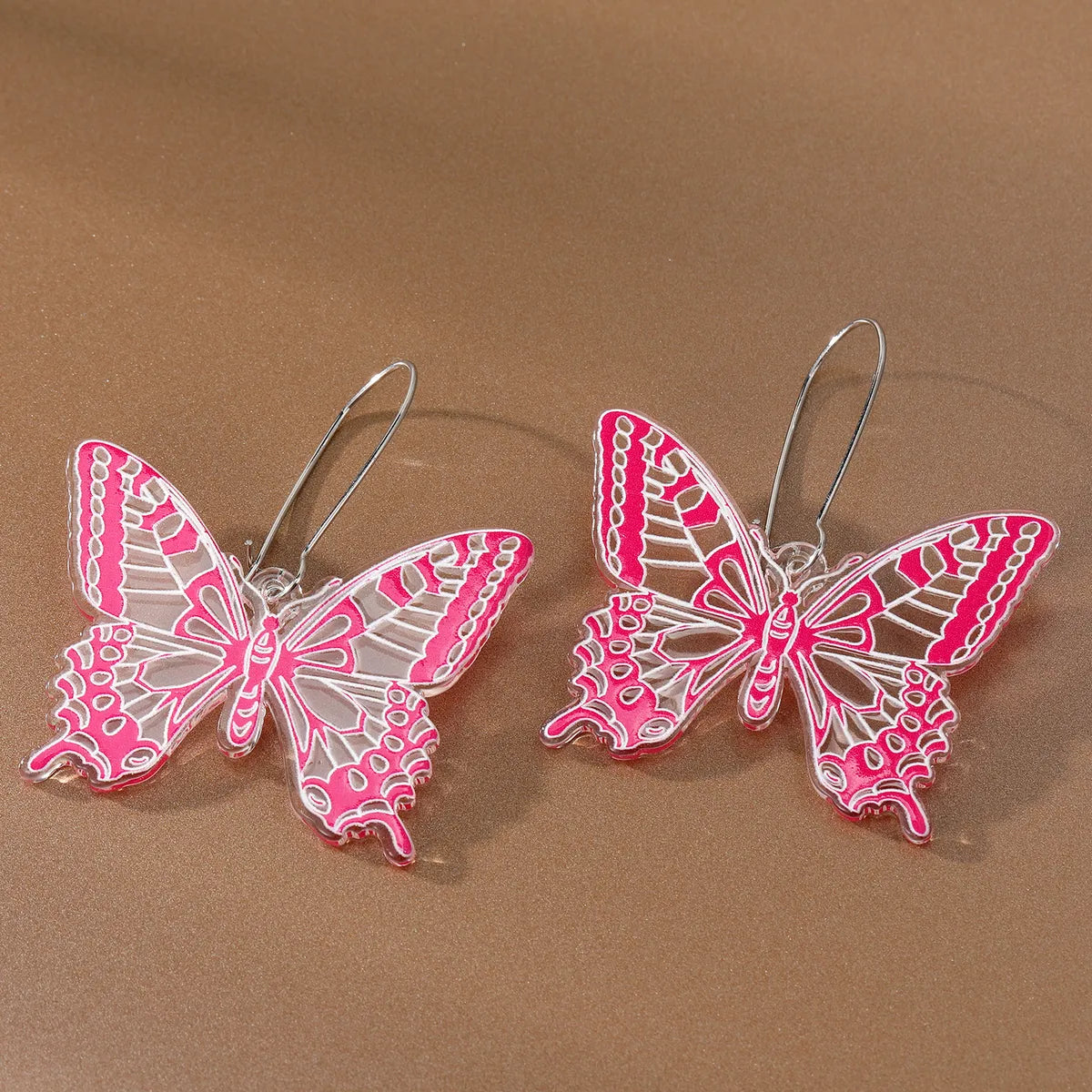 Ethnic Style Butterfly Plastic Resin Women's Drop Earrings 1 Pair