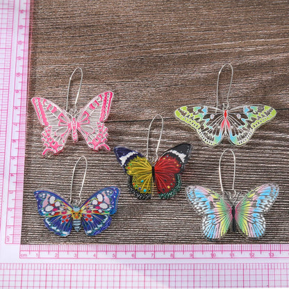 Ethnic Style Butterfly Plastic Resin Women's Drop Earrings 1 Pair