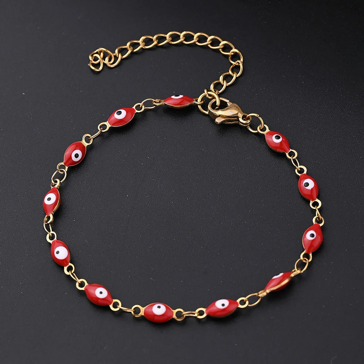 Ethnic Style Classic Style Artistic Devil'S Eye Oval Simple 304 Stainless Steel 18K Gold Plated Bracelets In Bulk