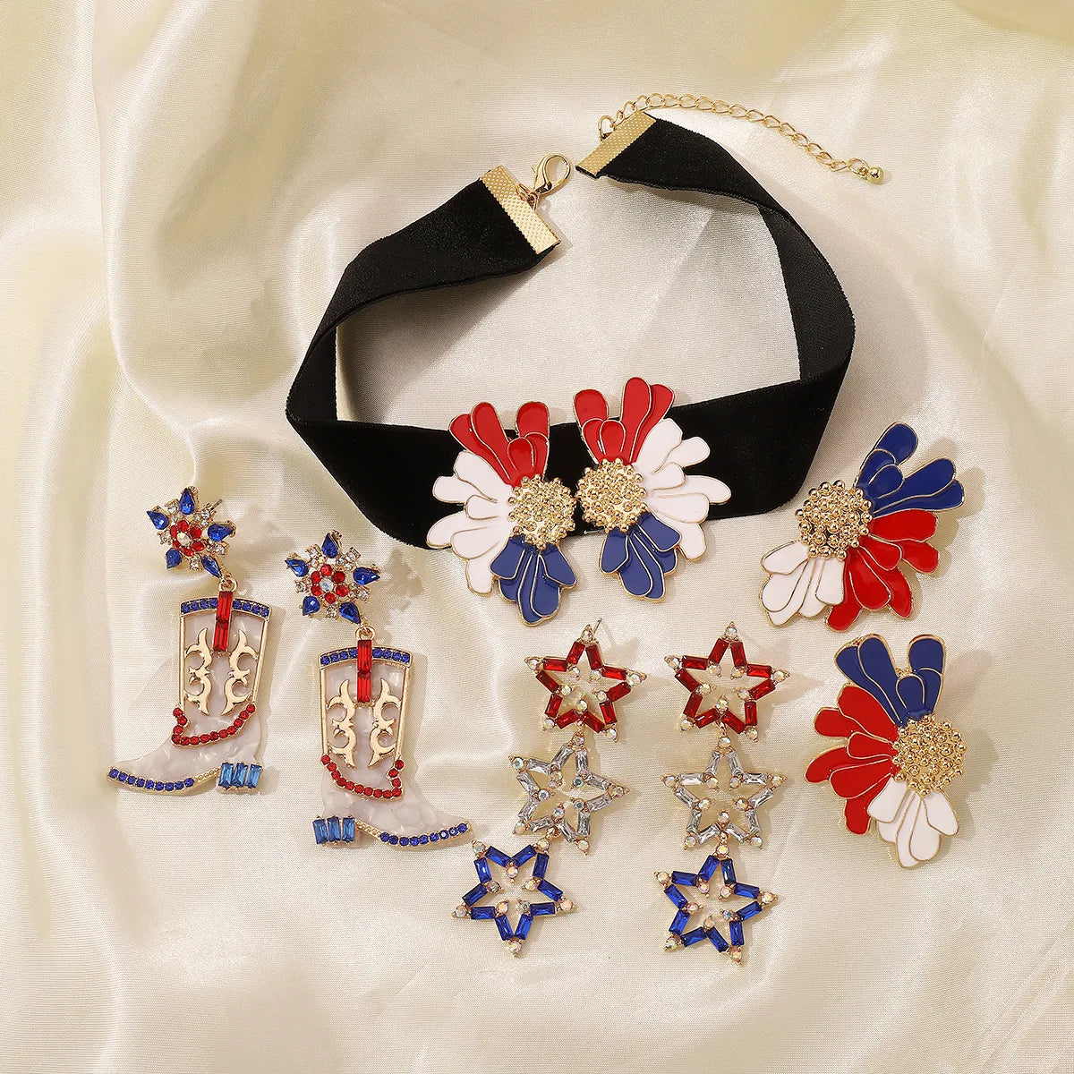 Ethnic Style Color Block Alloy American National Day Women'S Jewelry Set