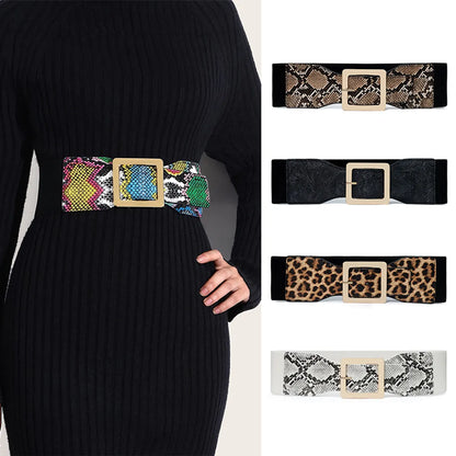 Ethnic Style Color Block Pu Leather Women'S Leather Belts