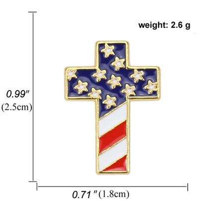 Ethnic Style Cross National Flag Zinc Alloy Enamel Unisex Brooches