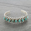 Ethnic Style Cross Oval Monogram Metal Inlay Turquoise Unisex Cuff Bracelets