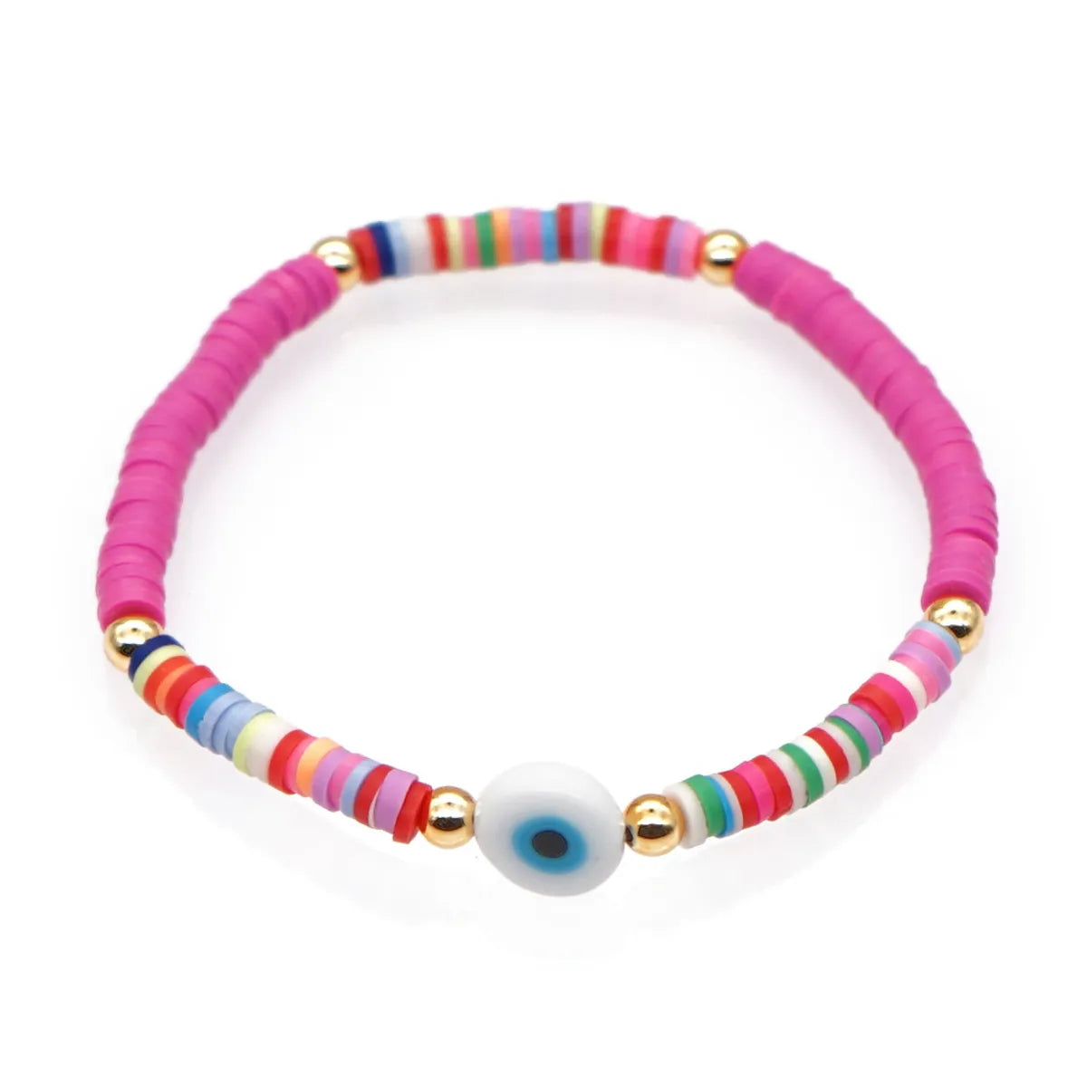 Ethnic Style Demon Eye Soft  Color Beaded Bracelet Wholesale Nihaojewelry