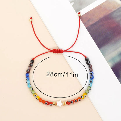 Ethnic Style Devil's Eye Glass Glass Beaded Women's Bracelets