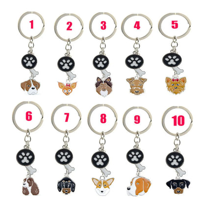 Ethnic Style Dog Metal Printing Unisex Keychain