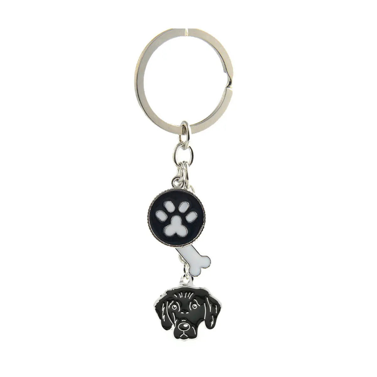 Ethnic Style Dog Metal Printing Unisex Keychain