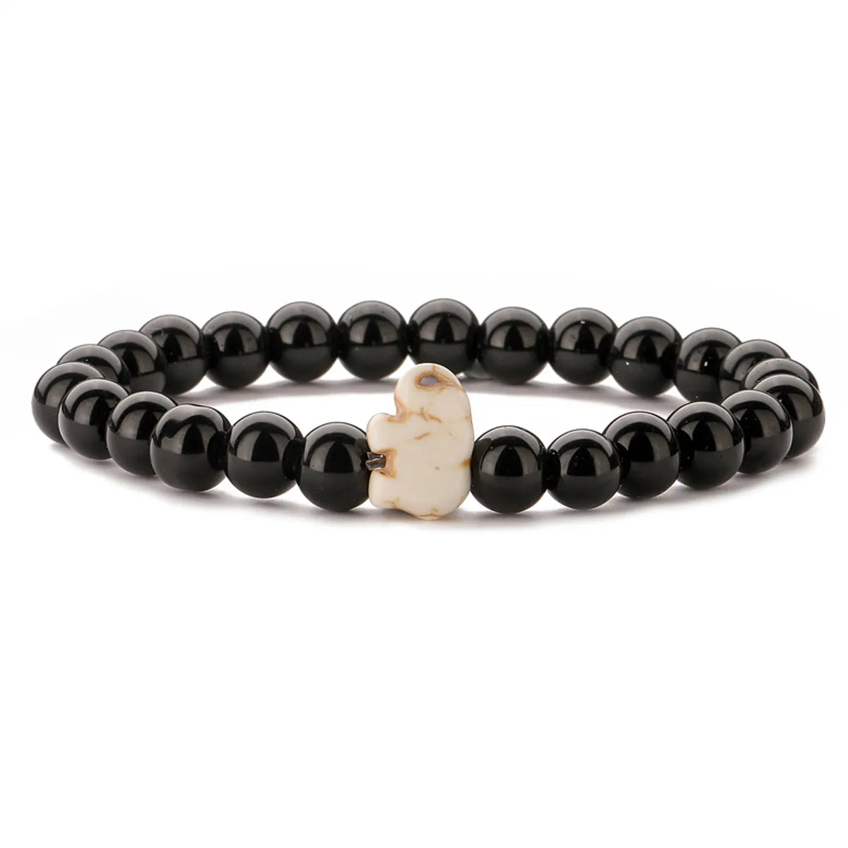 Ethnic Style Elephant Natural Stone Beaded Unisex Bracelets