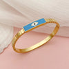 Ethnic Style Eye 304 Stainless Steel 14K Gold Plated Bangle In Bulk