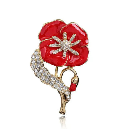 Ethnic Style Flower Alloy Stoving Varnish Diamond Women'S Corsage