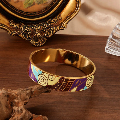 Ethnic Style Geometric 306 Stainless Steel Bangle In Bulk