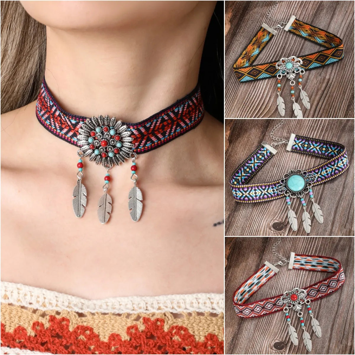 Ethnic Style Geometric Alloy Plating Gold Plated Women's Choker