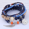 Ethnic Style Geometric Alloy Tribal Women's Bracelet With Disc Tower Wings And Rice Beads