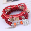 Ethnic Style Geometric Alloy Tribal Women's Bracelet With Disc Tower Wings And Rice Beads