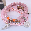 Ethnic Style Geometric Alloy Tribal Women's Bracelet With Disc Tower Wings And Rice Beads
