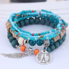Ethnic Style Geometric Alloy Tribal Women's Bracelet With Disc Tower Wings And Rice Beads