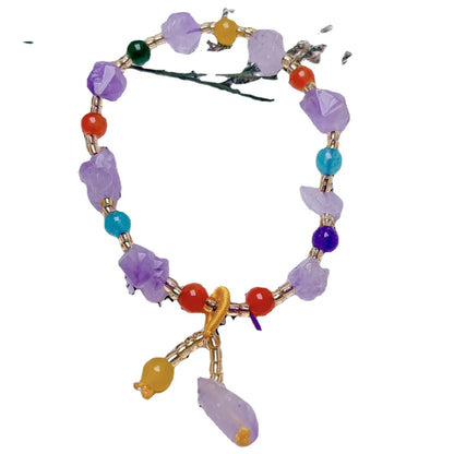 Ethnic Style Geometric Amethyst Beaded Bracelets