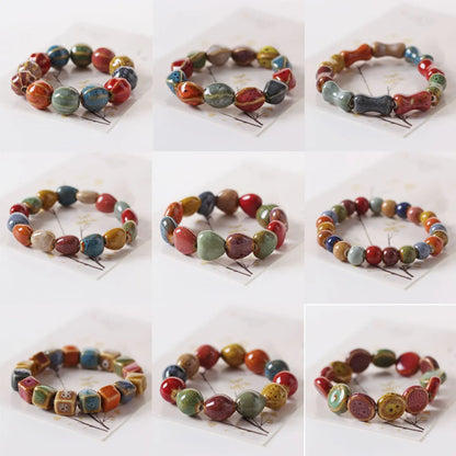 Ethnic Style Geometric Ceramics Beaded Women's Bracelets