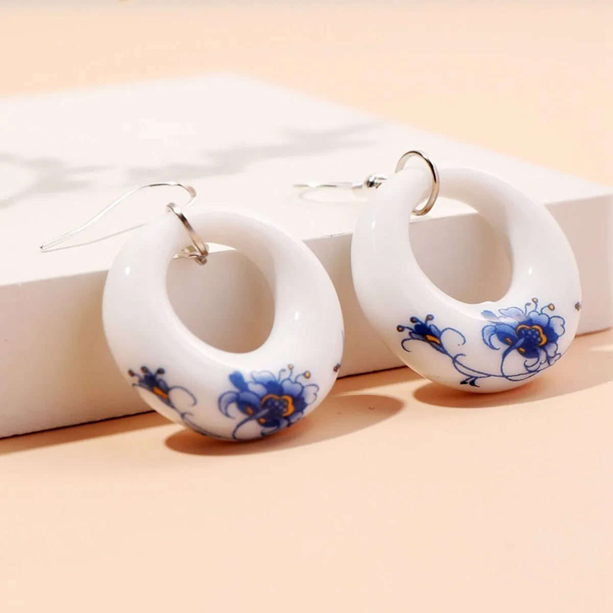 Ethnic Style Geometric Ceramics Women's Drop Earrings 1 Pair