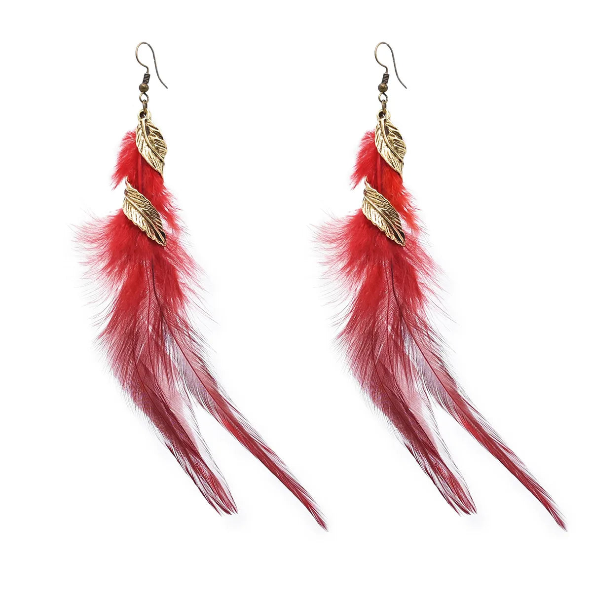 Ethnic Style Geometric Feather Women'S Drop Earrings 1 Pair