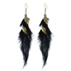 Ethnic Style Geometric Feather Women'S Drop Earrings 1 Pair