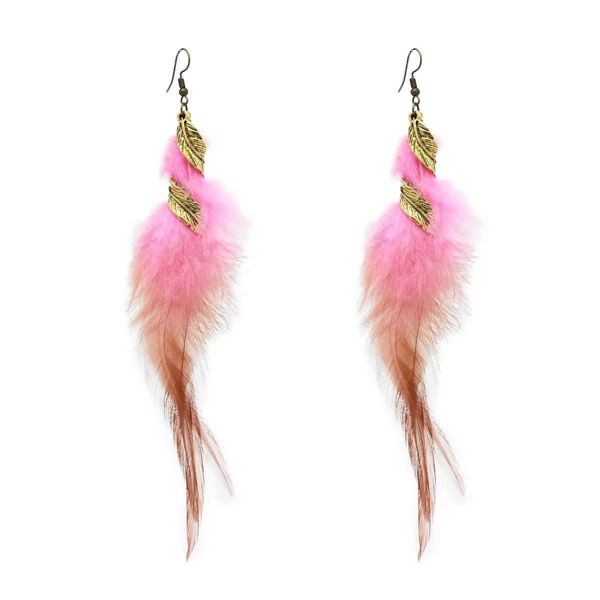 Ethnic Style Geometric Feather Women'S Drop Earrings 1 Pair