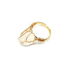 Ethnic Style Geometric Metal Plating Natural Stone Open Ring