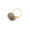 Ethnic Style Geometric Metal Plating Natural Stone Open Ring