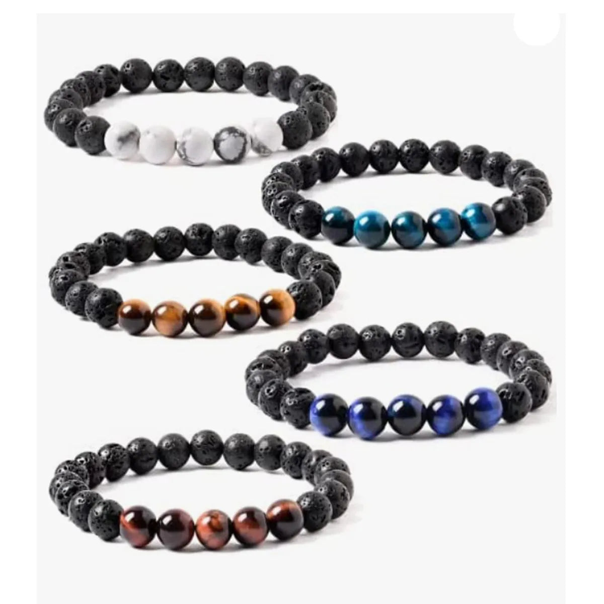 Ethnic Style Geometric Natural Stone Beaded Bracelets