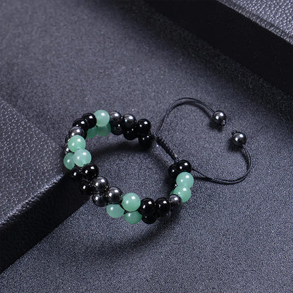 Ethnic Style Geometric Natural Stone Braid Drawstring Bracelets