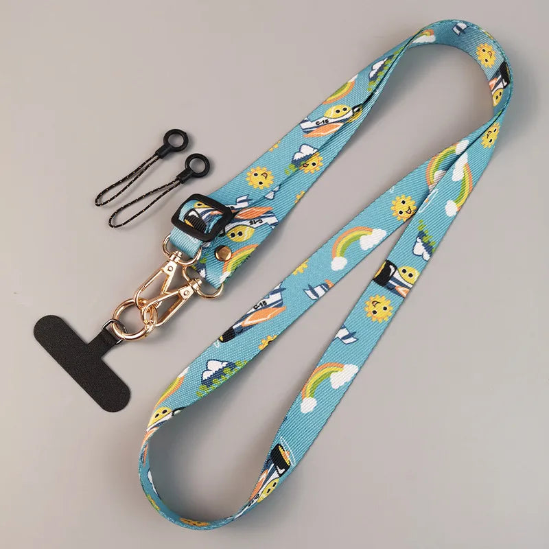 Ethnic Style Geometric Nylon Mobile Phone Lanyard