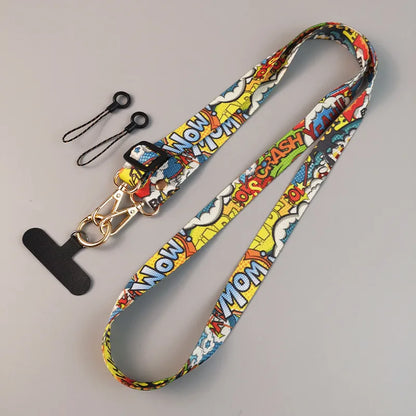 Ethnic Style Geometric Nylon Mobile Phone Lanyard