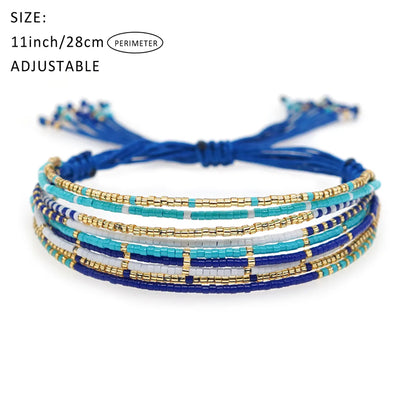 Ethnic Style Geometric Seed Bead Beaded Handmade Unisex Bracelets