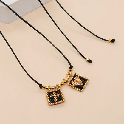 Ethnic Style Geometric Seed Bead Unisex Necklace