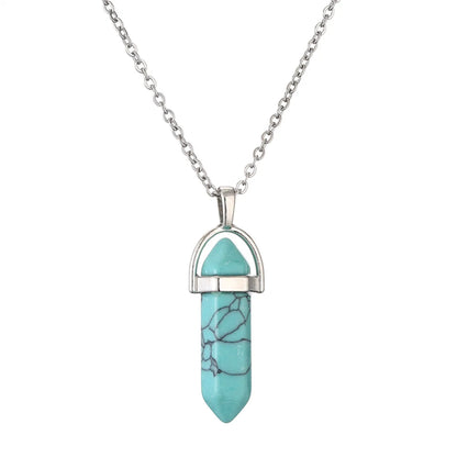 Ethnic Style Geometric Stainless Steel Natural Stone Plating Unisex Pendant Necklace