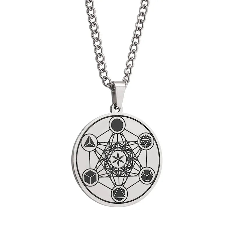 Ethnic Style Geometric Stainless Steel Titanium Steel Plating Men'S Pendant Necklace